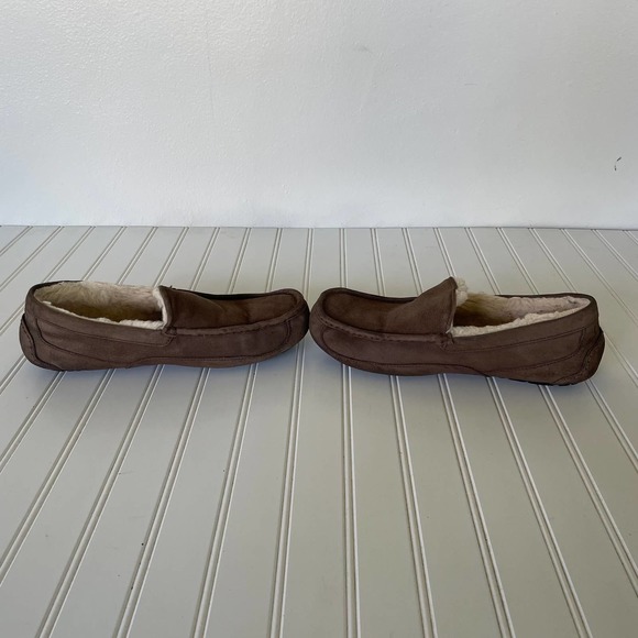 UGG Ainsley Brown Suede Slippers Size 12 - Picture 8 of 9